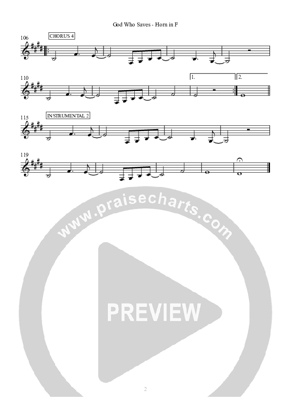 God Who Saves French Horn (Hillsong Worship)