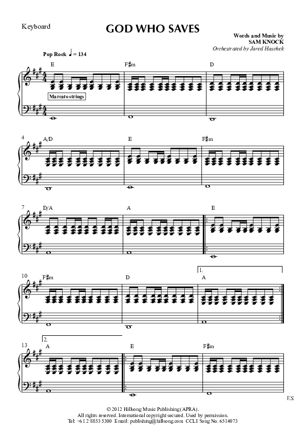 God Who Saves Synth (Hillsong Worship)