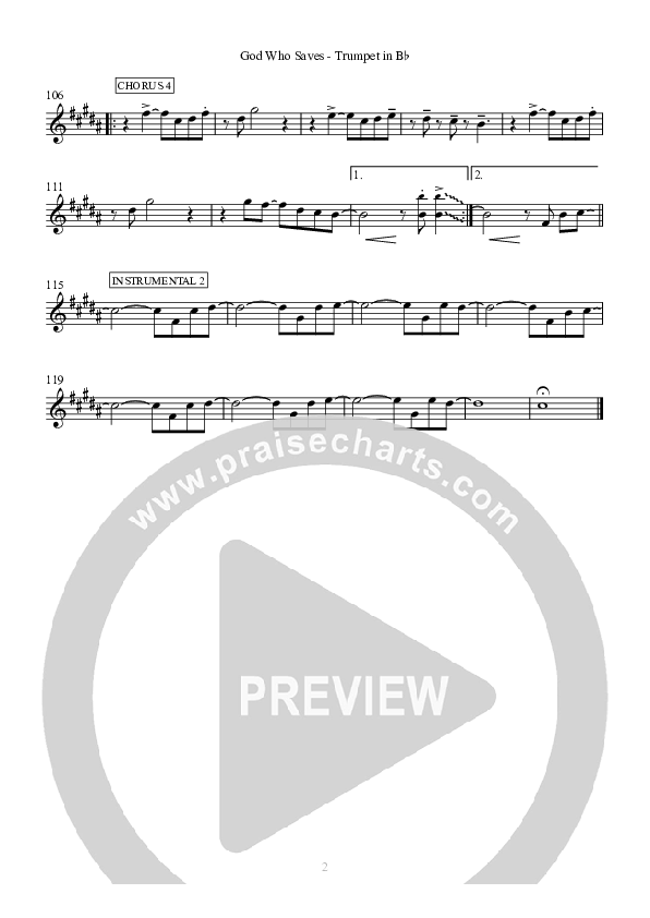 God Who Saves Trumpet (Hillsong Worship)