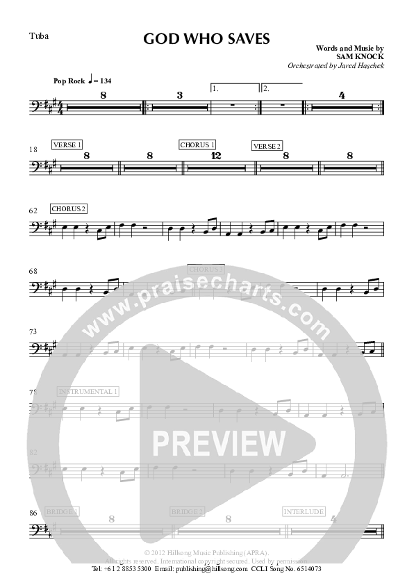 God Who Saves Tuba (Hillsong Worship)