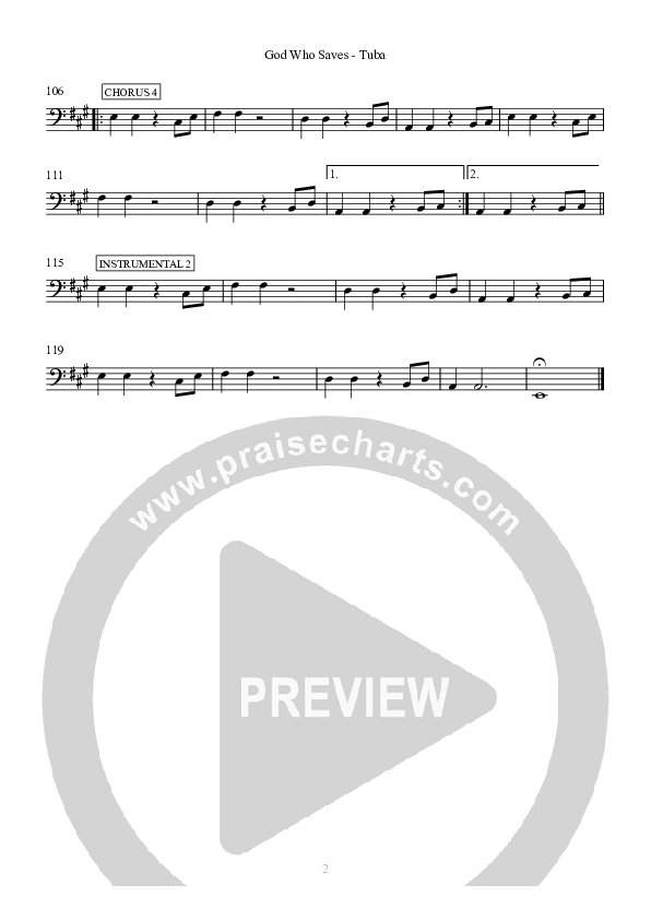 God Who Saves Tuba (Hillsong Worship)