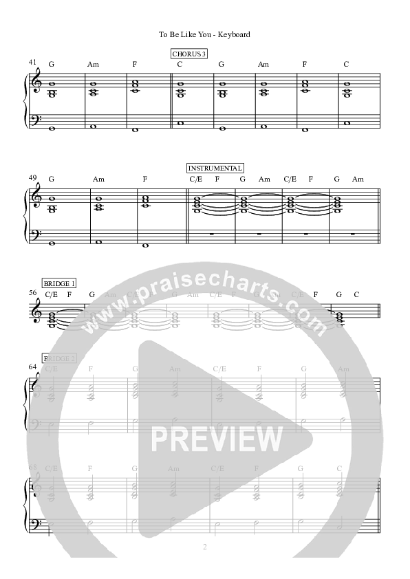 To Be Like You Synth (Hillsong Worship)