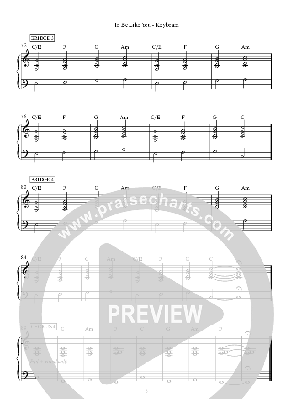 To Be Like You Synth (Hillsong Worship)