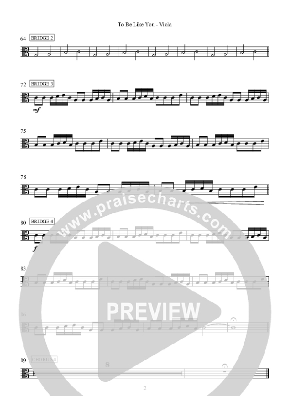 To Be Like You Viola (Hillsong Worship)