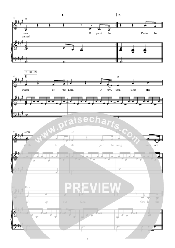 You Crown The Year Lead Sheet (Hillsong Worship)
