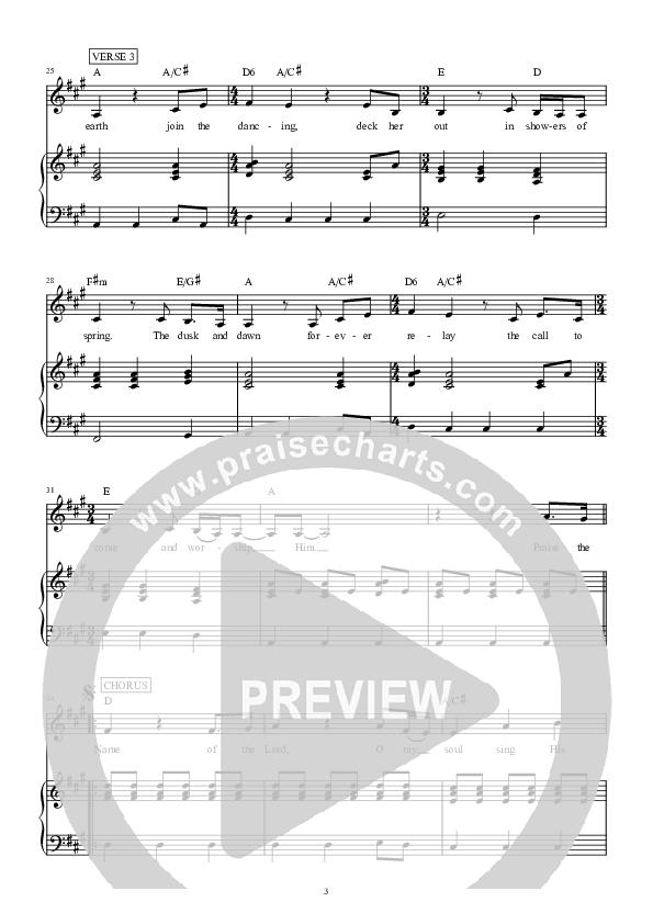 You Crown The Year Lead Sheet (Hillsong Worship)