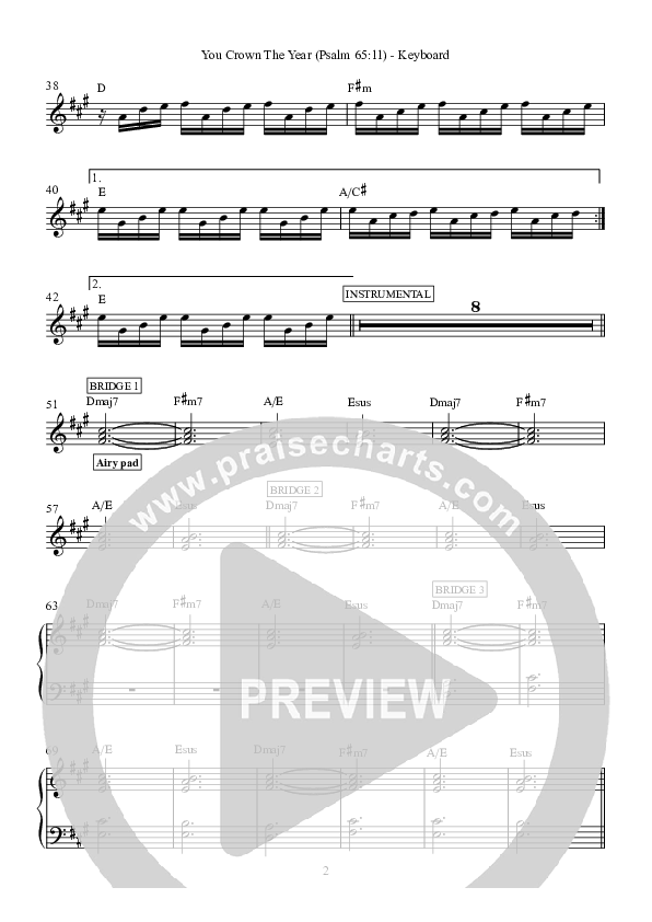 You Crown The Year Synth (Hillsong Worship)