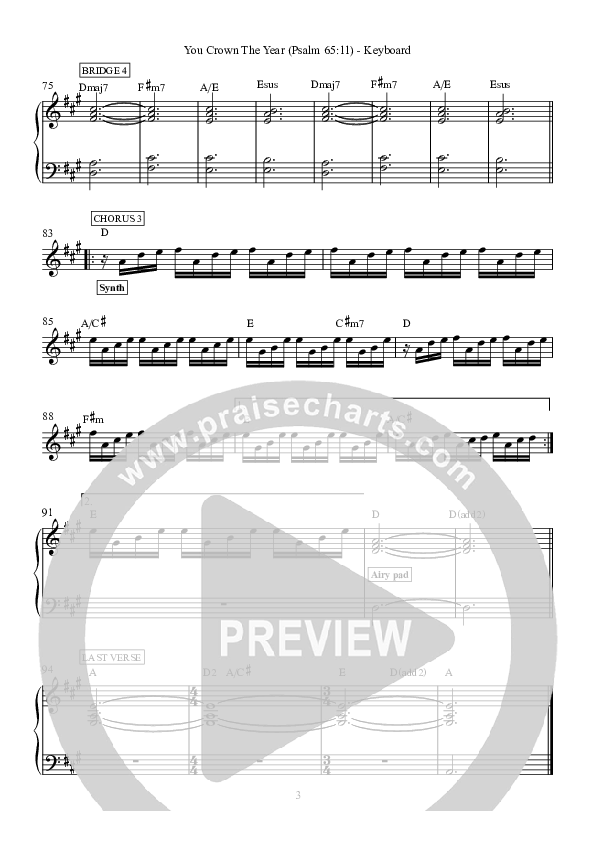 You Crown The Year Synth (Hillsong Worship)