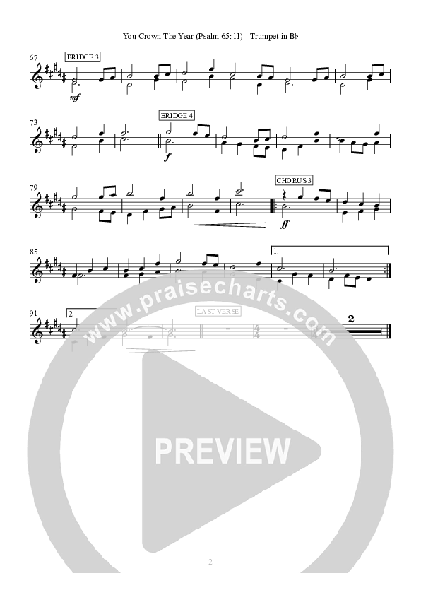 You Crown The Year Trumpet (Hillsong Worship)