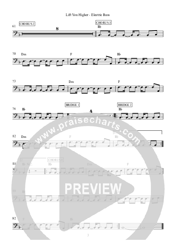 Lift You Higher Bass Guitar (Hillsong Worship)