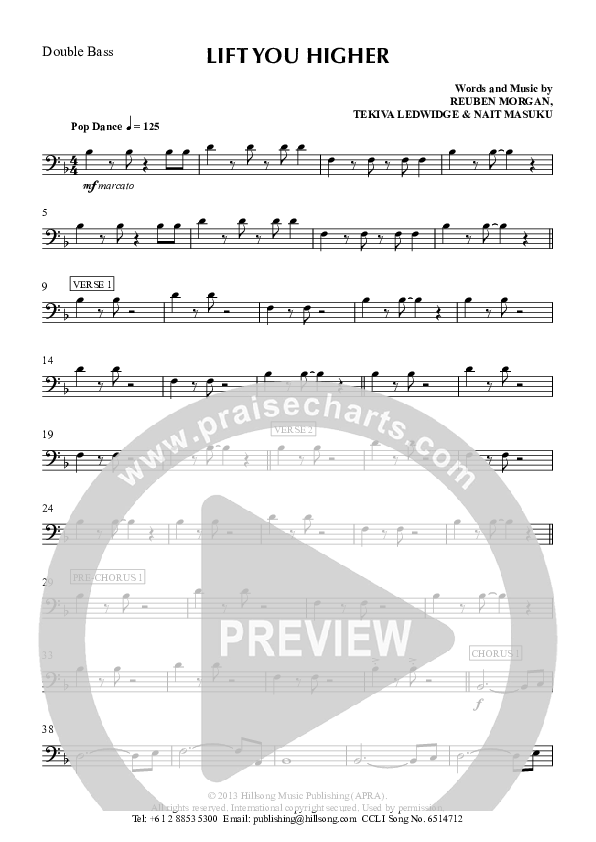 Lift You Higher Double Bass (Hillsong Worship)