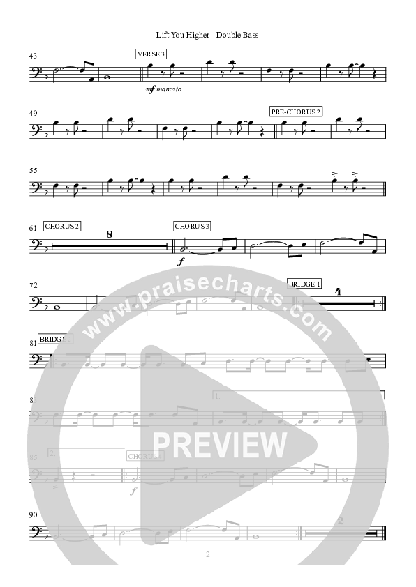 Lift You Higher Double Bass (Hillsong Worship)