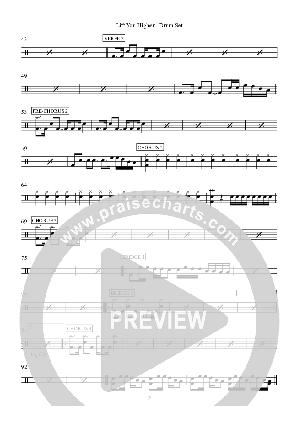 Lift You Higher Drum Set (Hillsong Worship)