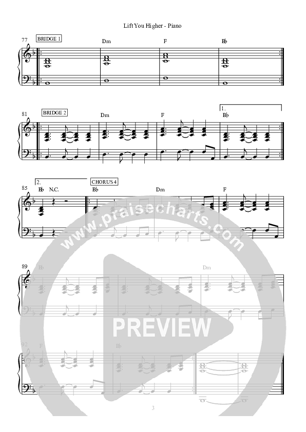 Lift You Higher Piano Sheet (Hillsong Worship)