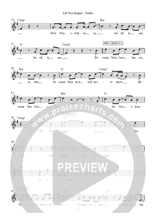 Lift You Higher Treble Solo (Hillsong Worship)