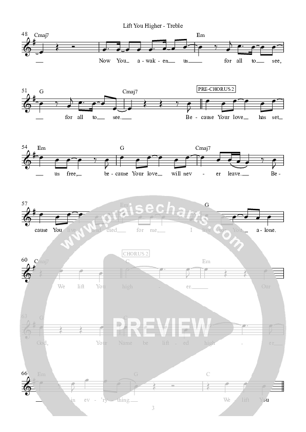 Lift You Higher Treble Solo (Hillsong Worship)