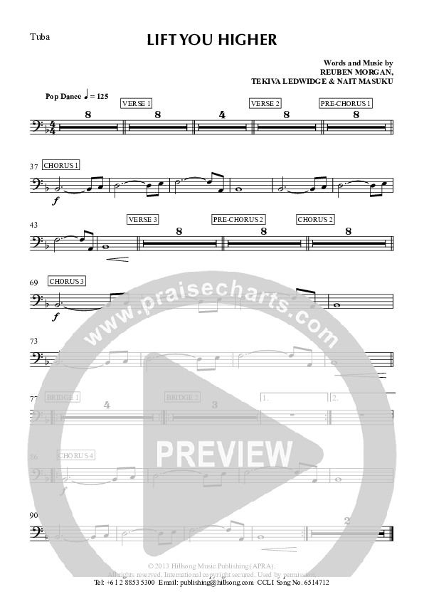 Lift You Higher Tuba (Hillsong Worship)