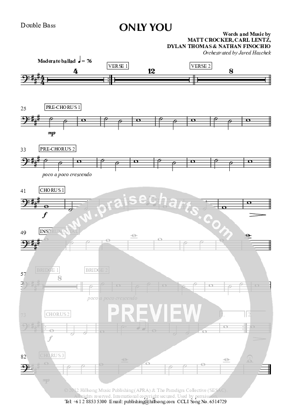 Only You Double Bass (Hillsong Worship)