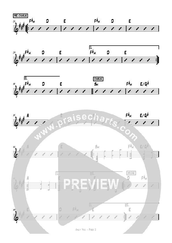 Only You Rhythm Chart (Hillsong Worship)