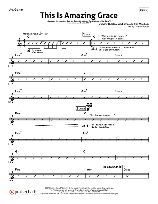 This Is Amazing Grace Acoustic Guitar (Bethel Music)