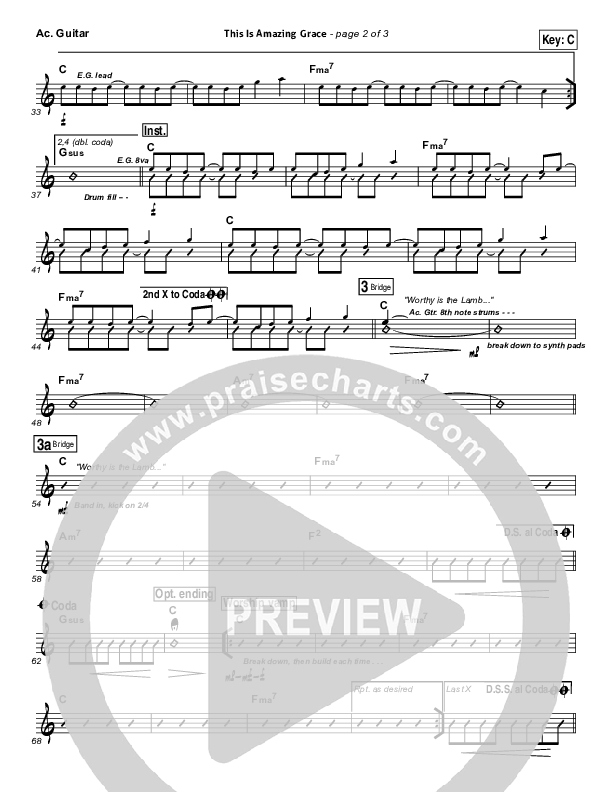 This Is Amazing Grace Acoustic Guitar (Bethel Music)