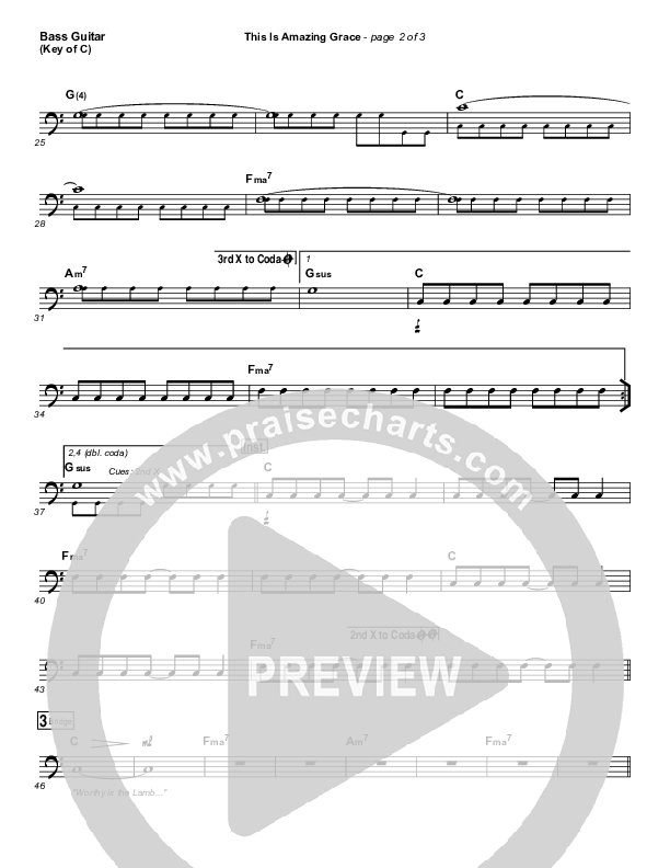 This Is Amazing Grace Bass Guitar (Bethel Music)