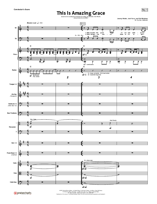 This Is Amazing Grace Conductor's Score (Bethel Music)