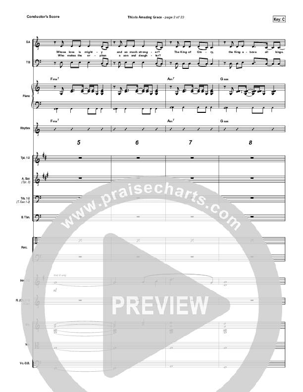This Is Amazing Grace Conductor's Score (Bethel Music)