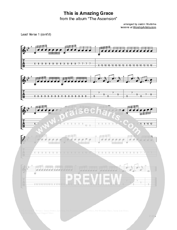 This Is Amazing Grace Guitar Tab (Bethel Music)