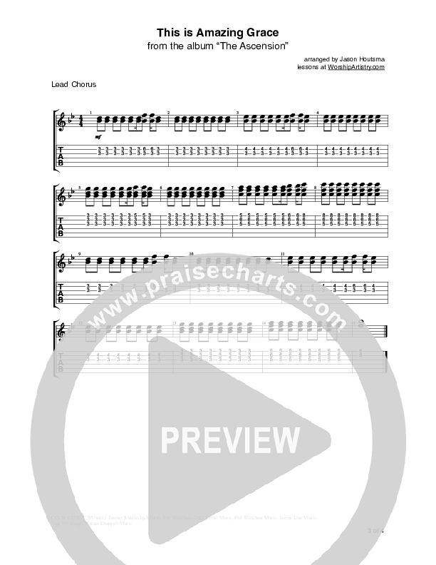 This Is Amazing Grace Guitar Tab (Bethel Music)