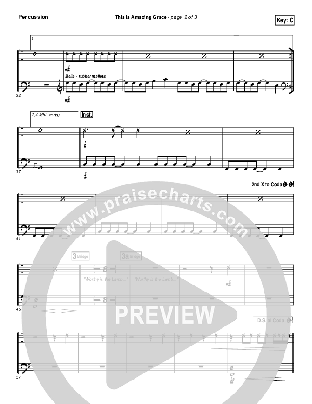 This Is Amazing Grace Percussion (Bethel Music)