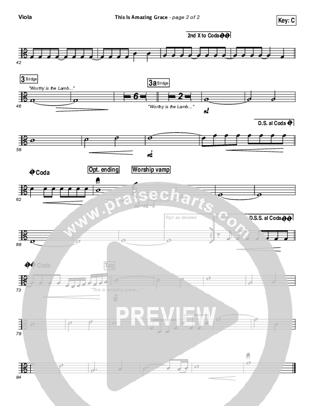 This Is Amazing Grace Viola (Bethel Music)