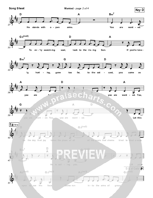 Wanted Lead (SAT) (Dara Maclean)