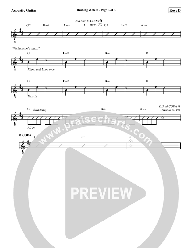 Rushing Waters Acoustic Guitar (Aaron Shust)