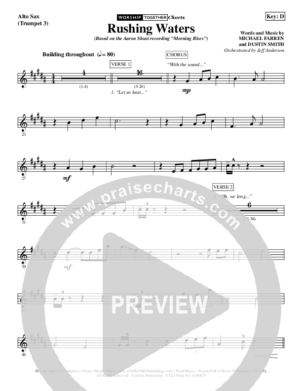 Rushing Waters Alto Sax (Aaron Shust)