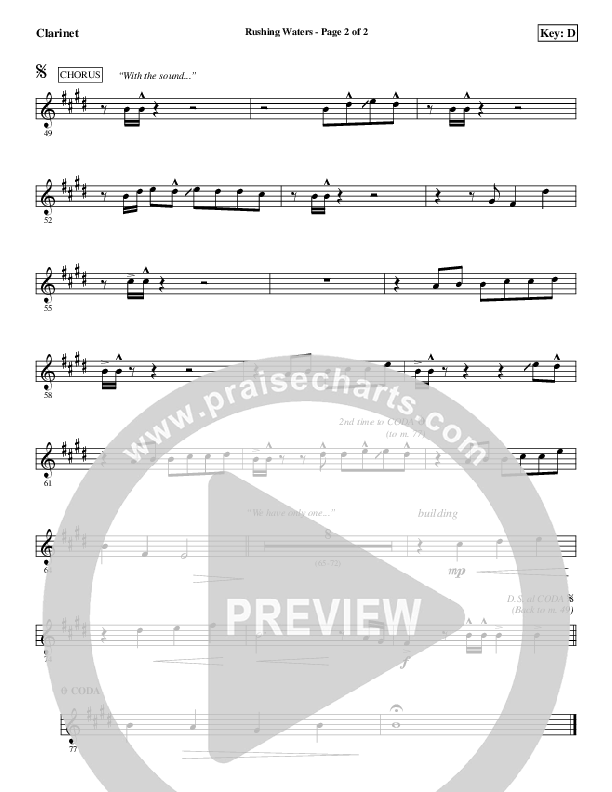 Rushing Waters Clarinet (Aaron Shust)