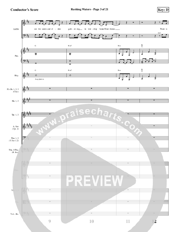 Rushing Waters Conductor's Score (Aaron Shust)
