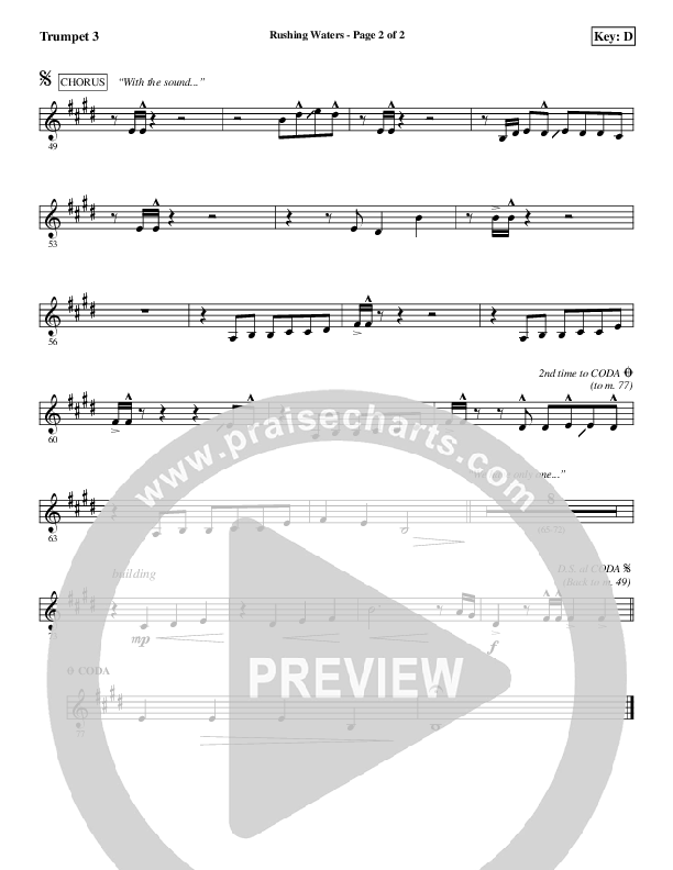 Rushing Waters Trumpet 3 (Aaron Shust)