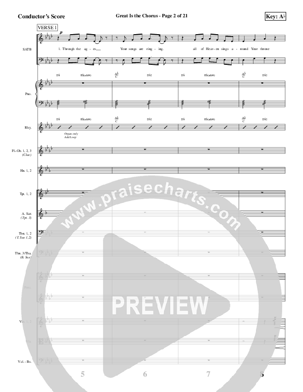 Great Is The Chorus Orchestration (Aaron Shust)