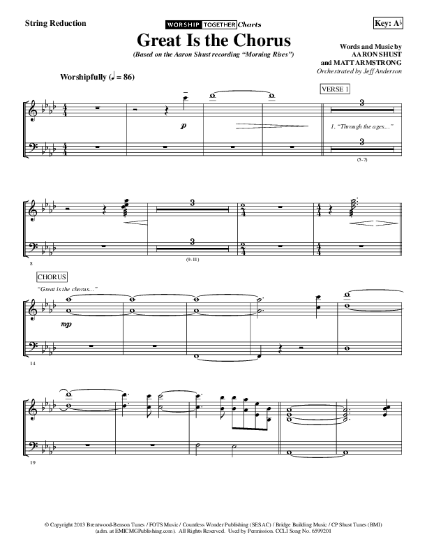 Great Is The Chorus Synth Strings (Aaron Shust)