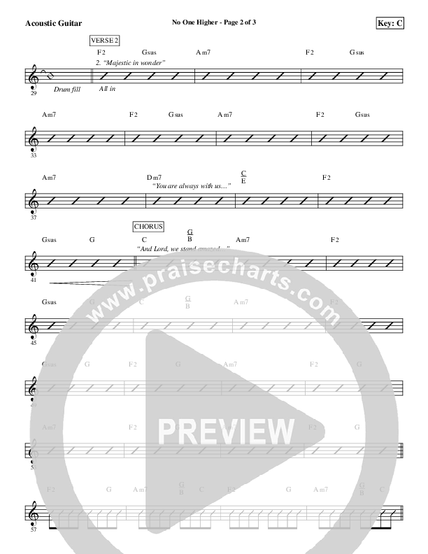 No One Higher Acoustic Guitar (Aaron Shust)