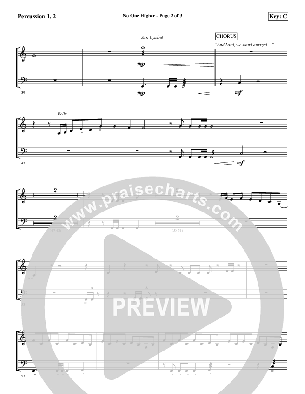 No One Higher Percussion (Aaron Shust)