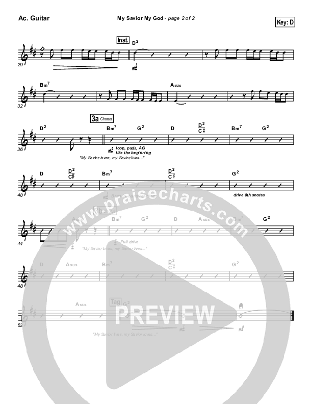 My Savior My God Acoustic Guitar (Aaron Shust)