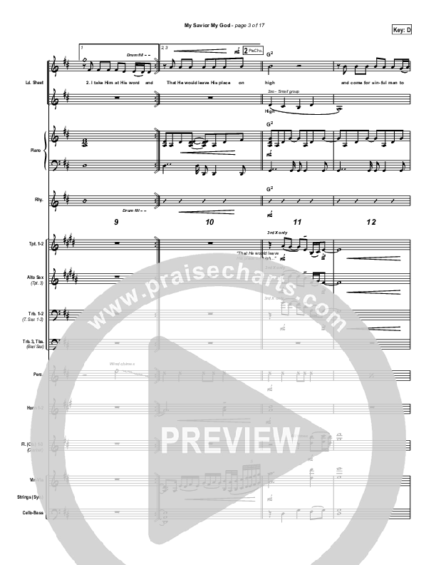 My Savior My God Conductor's Score (Aaron Shust)