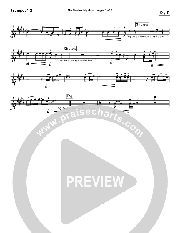 My Savior My God Trumpet 1,2 (Aaron Shust)