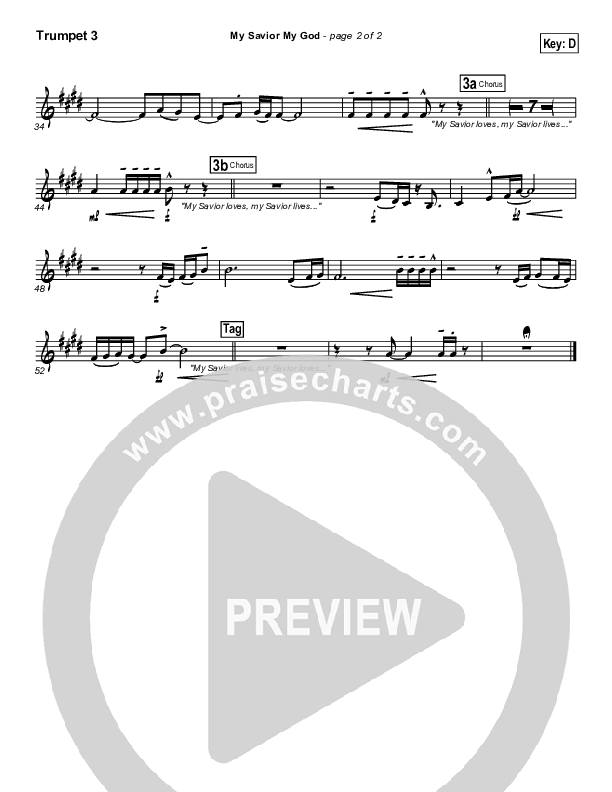 My Savior My God Trumpet 3 (Aaron Shust)