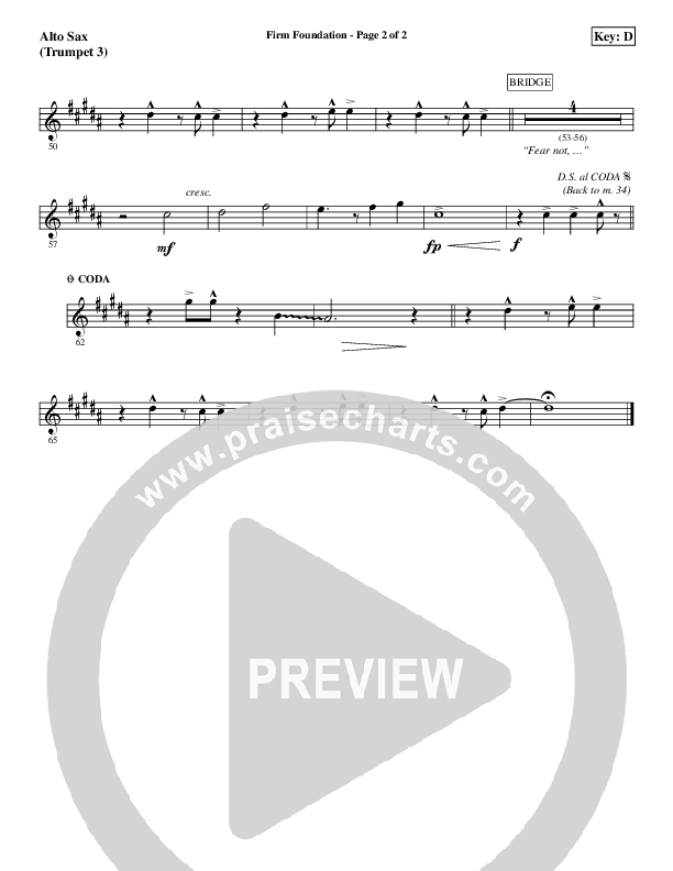 Firm Foundation Alto Sax (Aaron Shust)