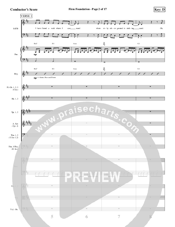 Firm Foundation Conductor's Score (Aaron Shust)