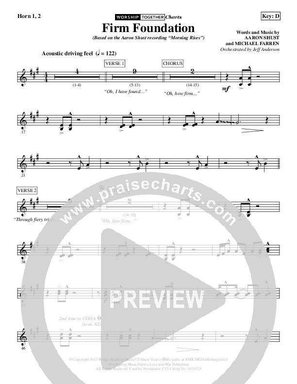Firm Foundation French Horn 1/2 (Aaron Shust)