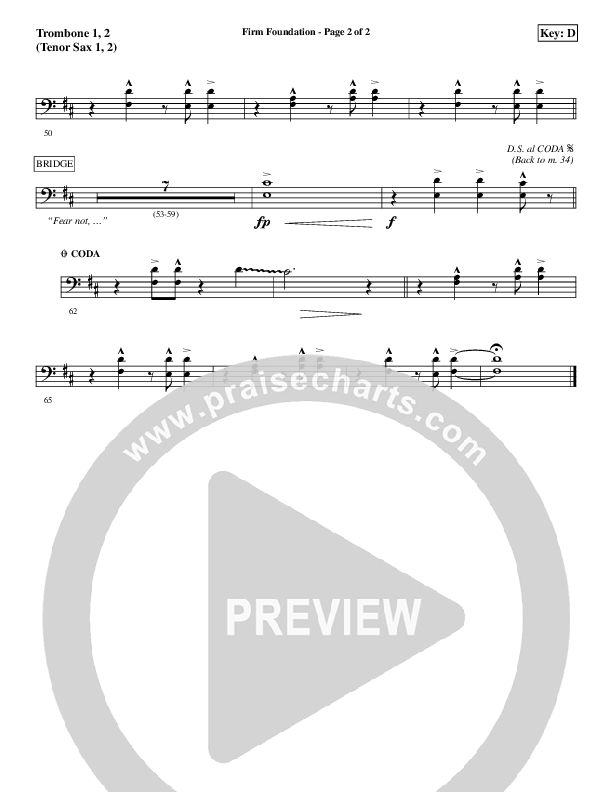 Firm Foundation Trombone 1/2 (Aaron Shust)